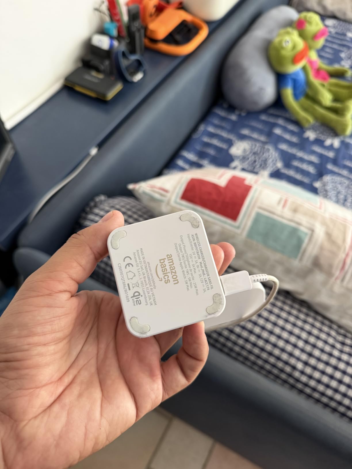Amazon Basics Stazione Ricarica Wireless 3 in 1 Qi2.2 25W Bianco