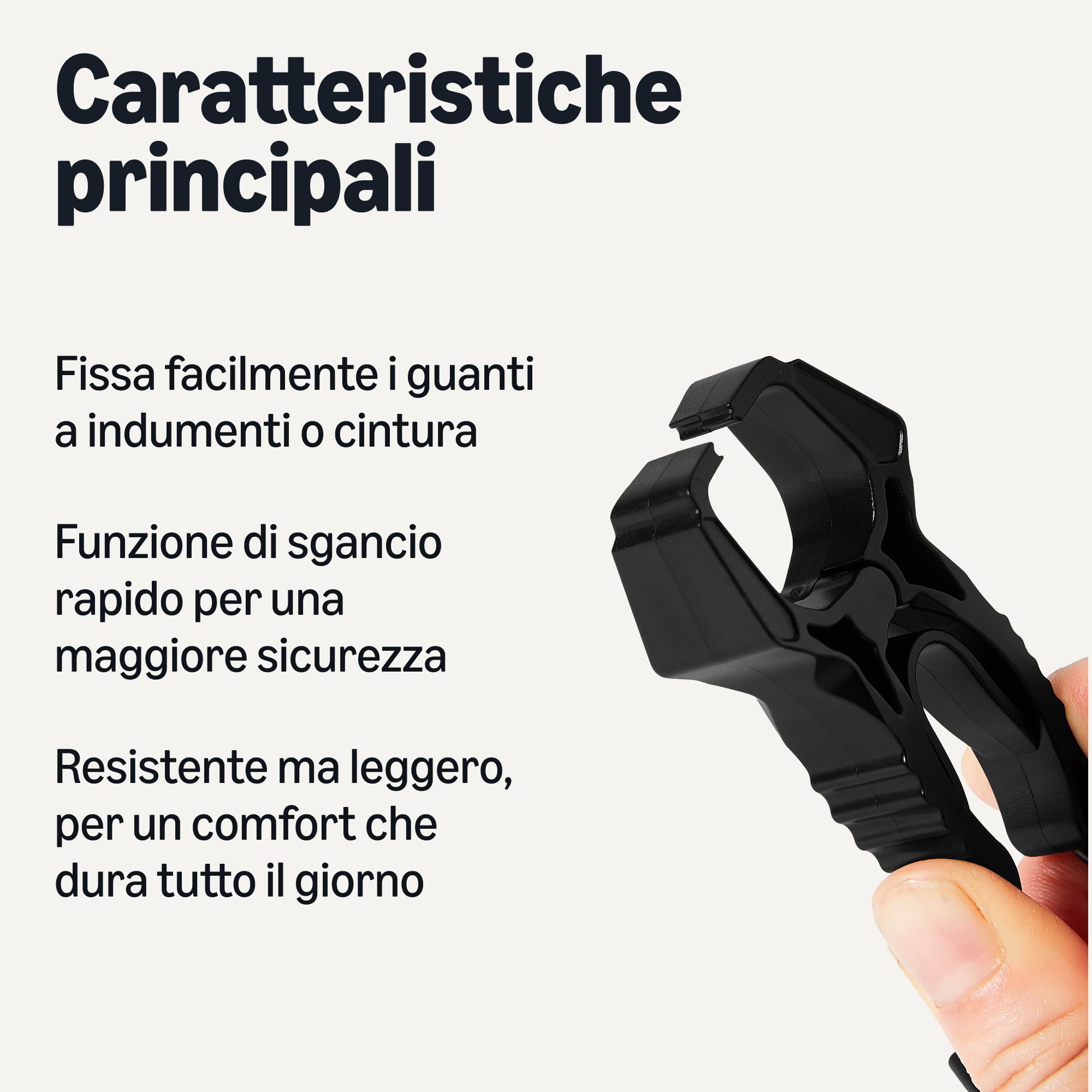 Amazon Basics Clip Guanti Lavoro Nere Confezione da 24
