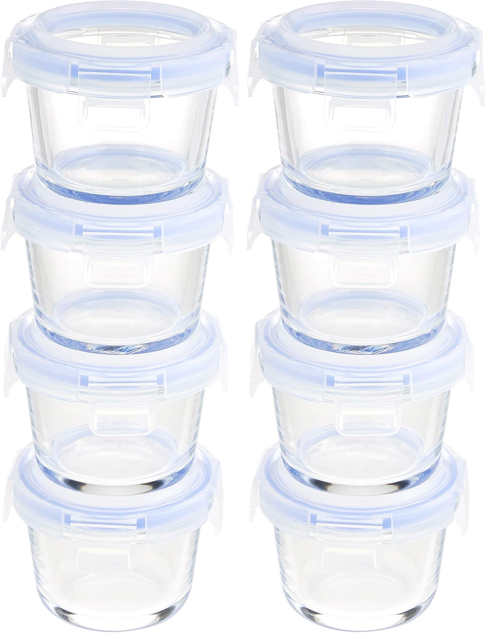 AmazonBasics ABL001 contenitori vetro 120 ml 4 pezzi borosilicato