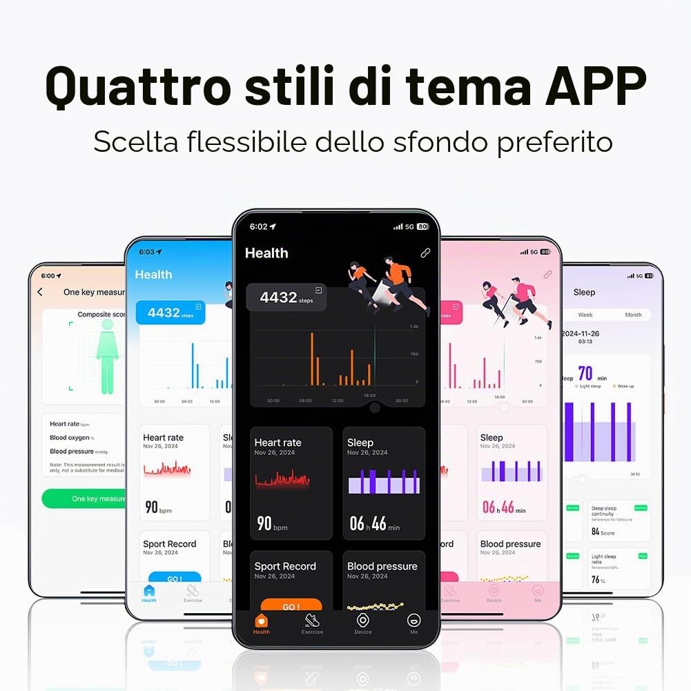 Elprico braccialetto fitness senza schermo blu 45 giorni impermeabile