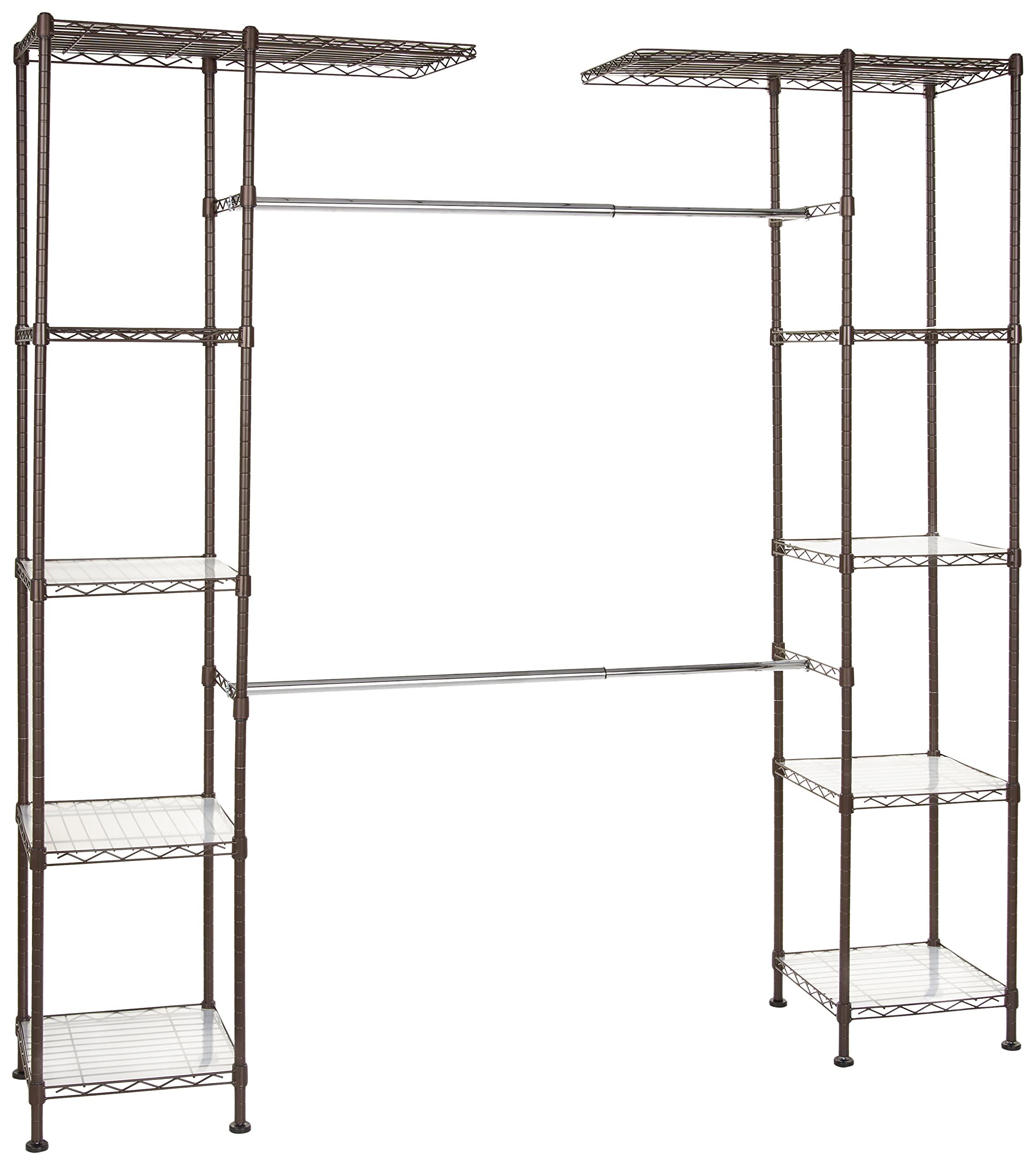 AmazonBasics Organizer Armadio Espandibile Nero Acciaio 203 cm