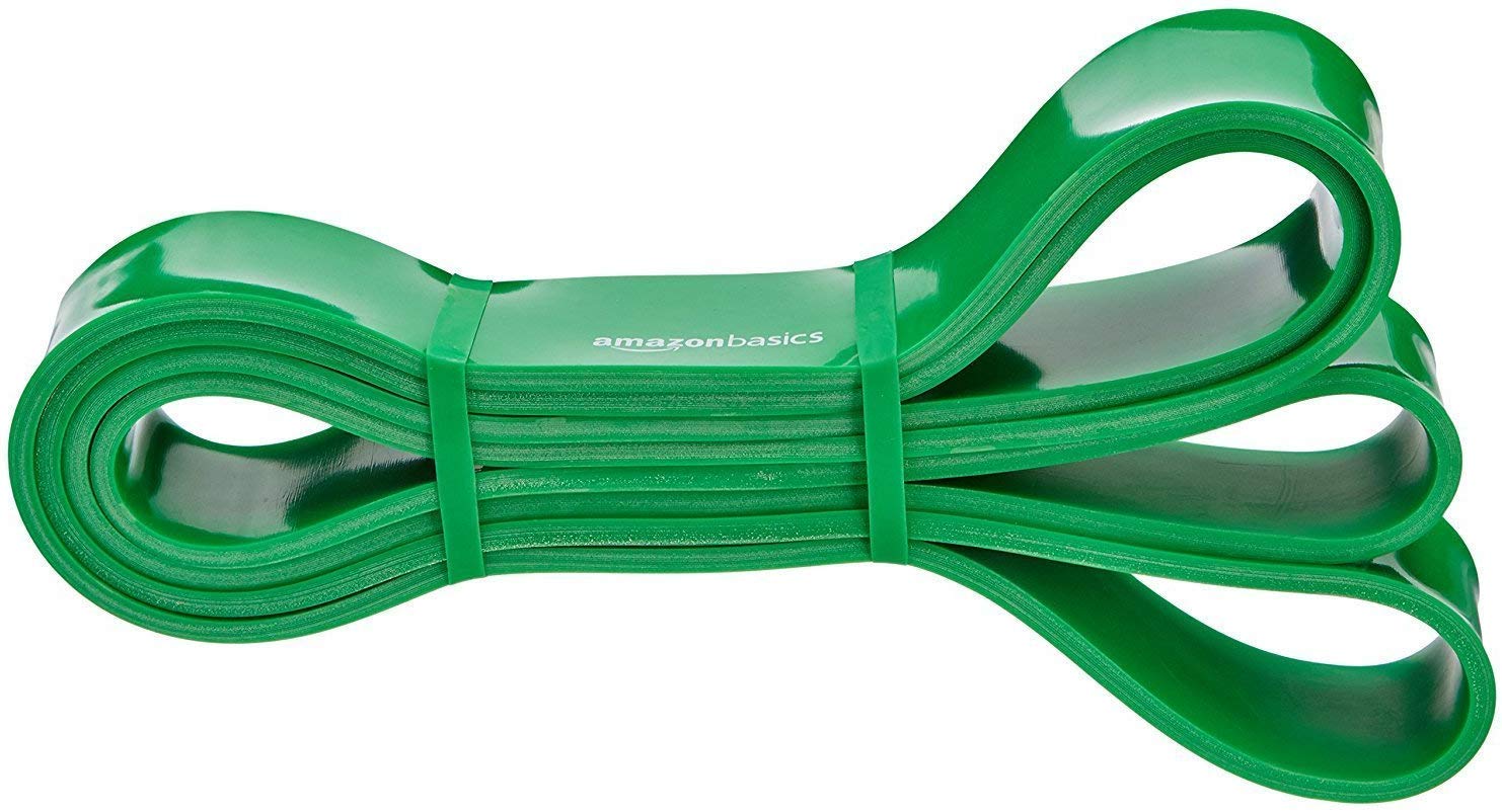 Amazon Basics Fascia Elastica Verde Resistenza 22,6-56,6 kg