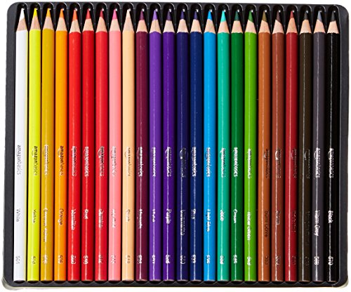 Amazon Basics Matite Colorate 24 Colori Set Scuola e Disegno
