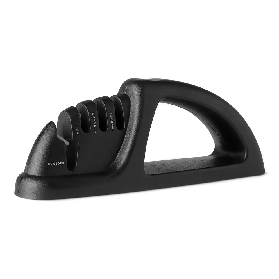Amazon Basics affilacoltelli 4-in-1 con guanto antiscivolo