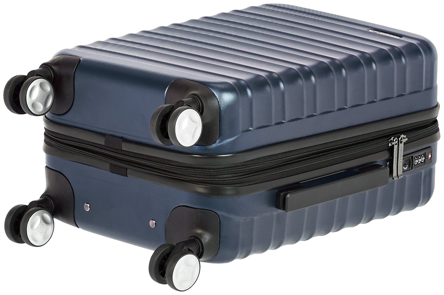 AmazonBasics Trolley Rigido 53,5 cm Blu Marino in Policarbonato