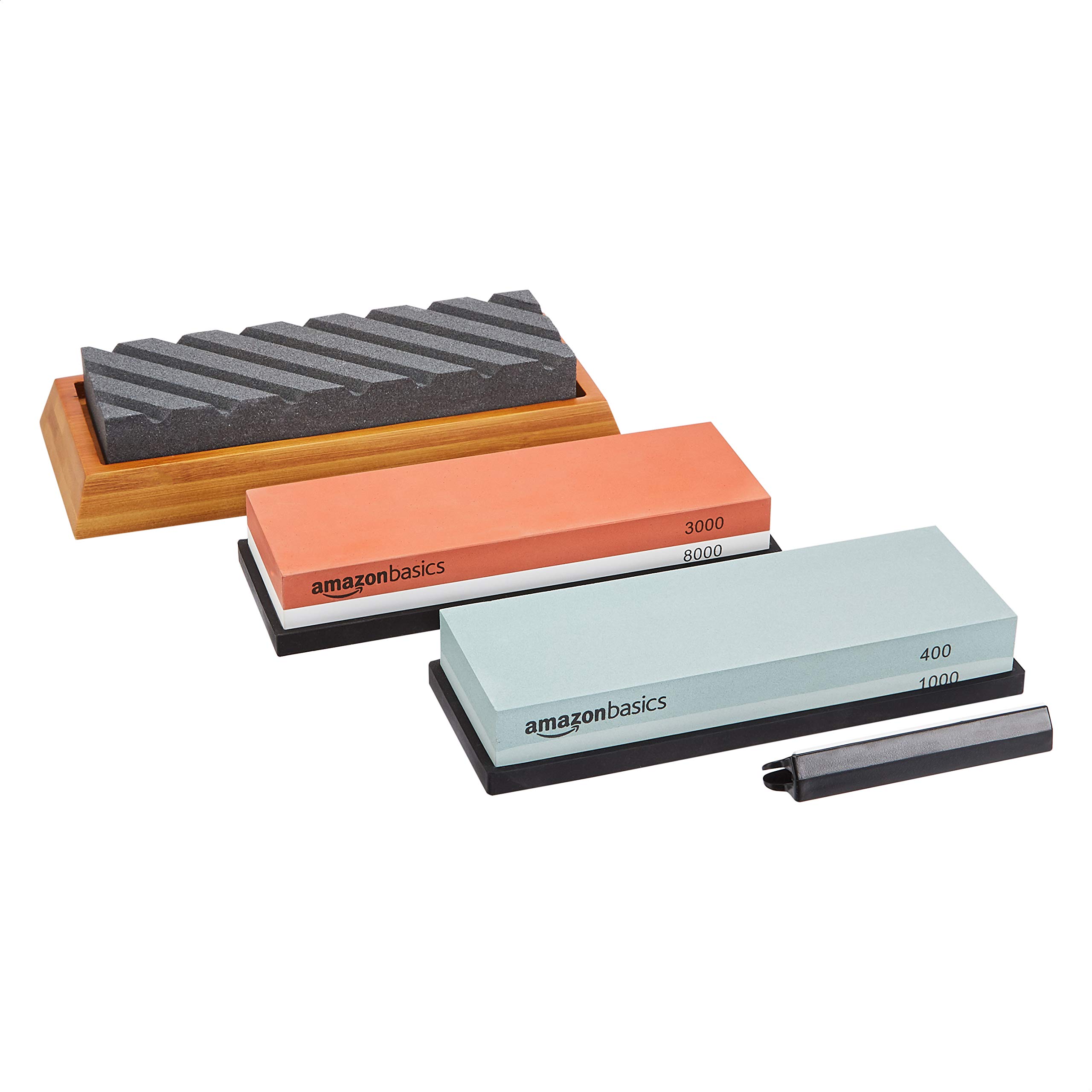 AmazonBasics 1000/6000 Pietra Affilacoltelli Doppia Faccia