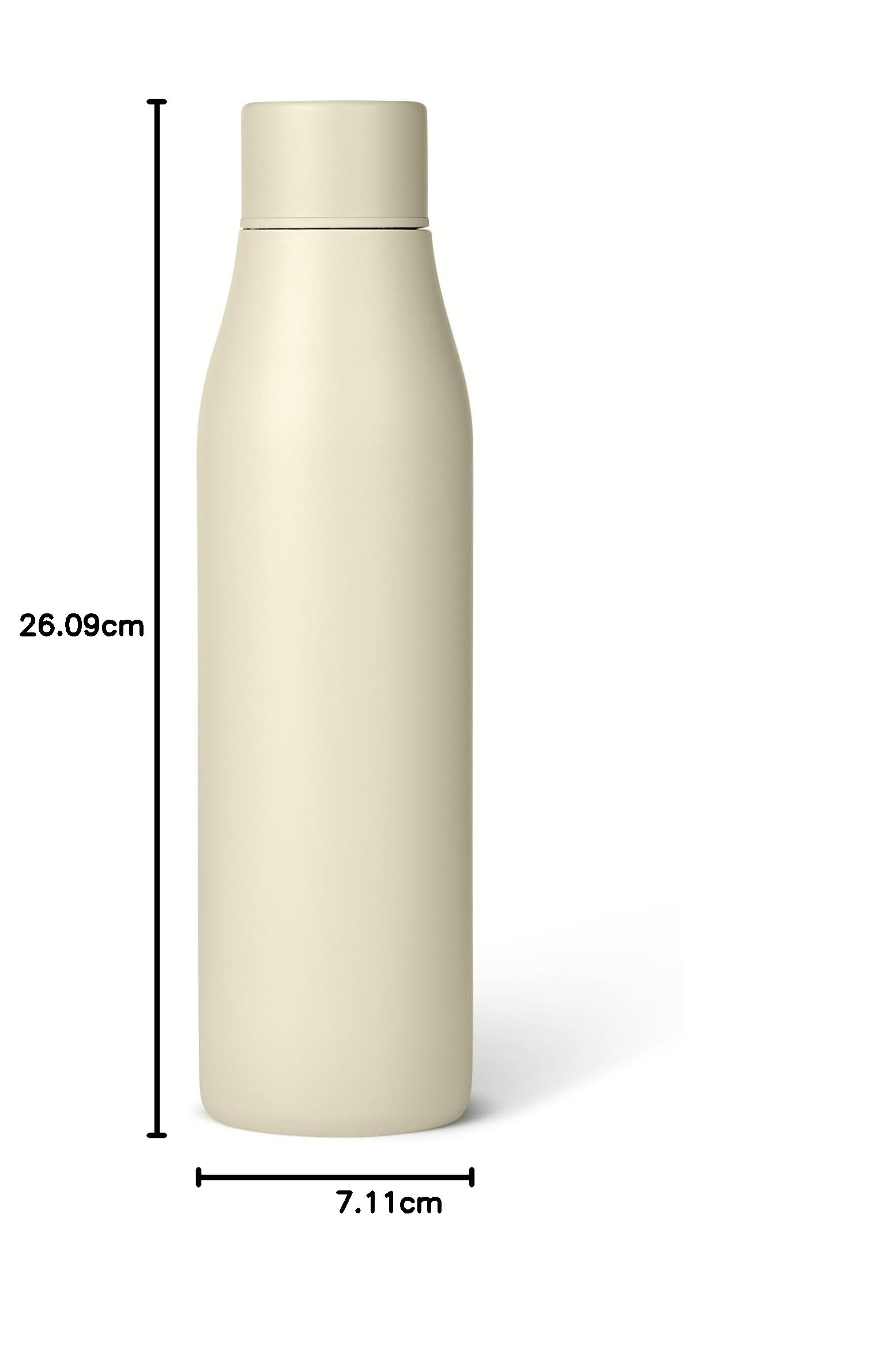 Amazon Basics Borraccia Termica 592 ml Bianco Sporco Inox