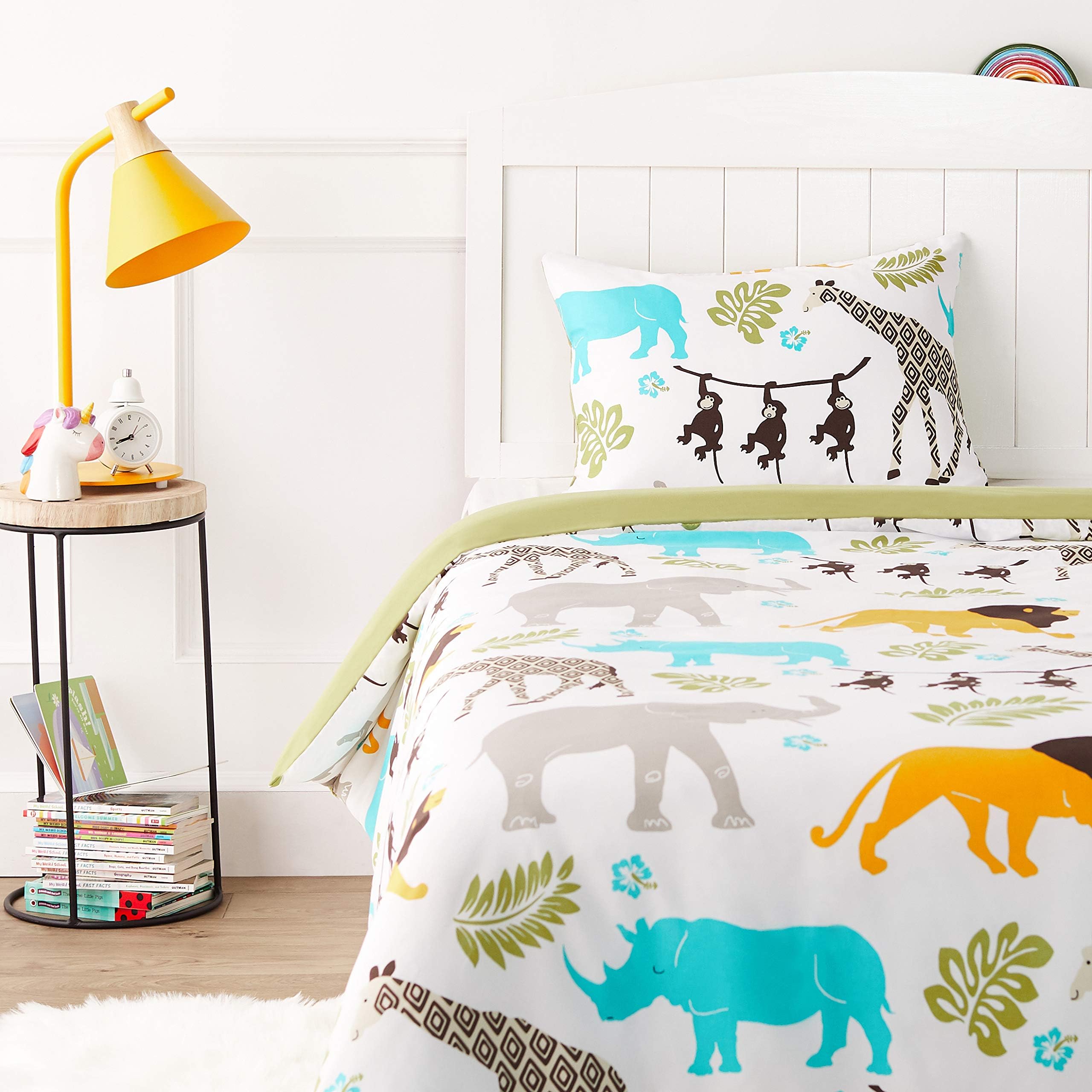 AmazonBasics Set Copripiumino Singolo Animalier 100x135 cm