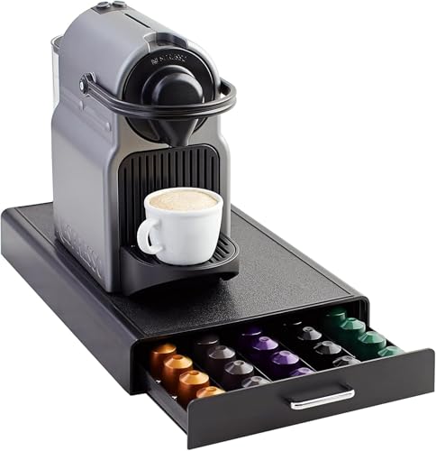 Amazon Basics cassetto portacapsule 50 capsule nero Nespresso