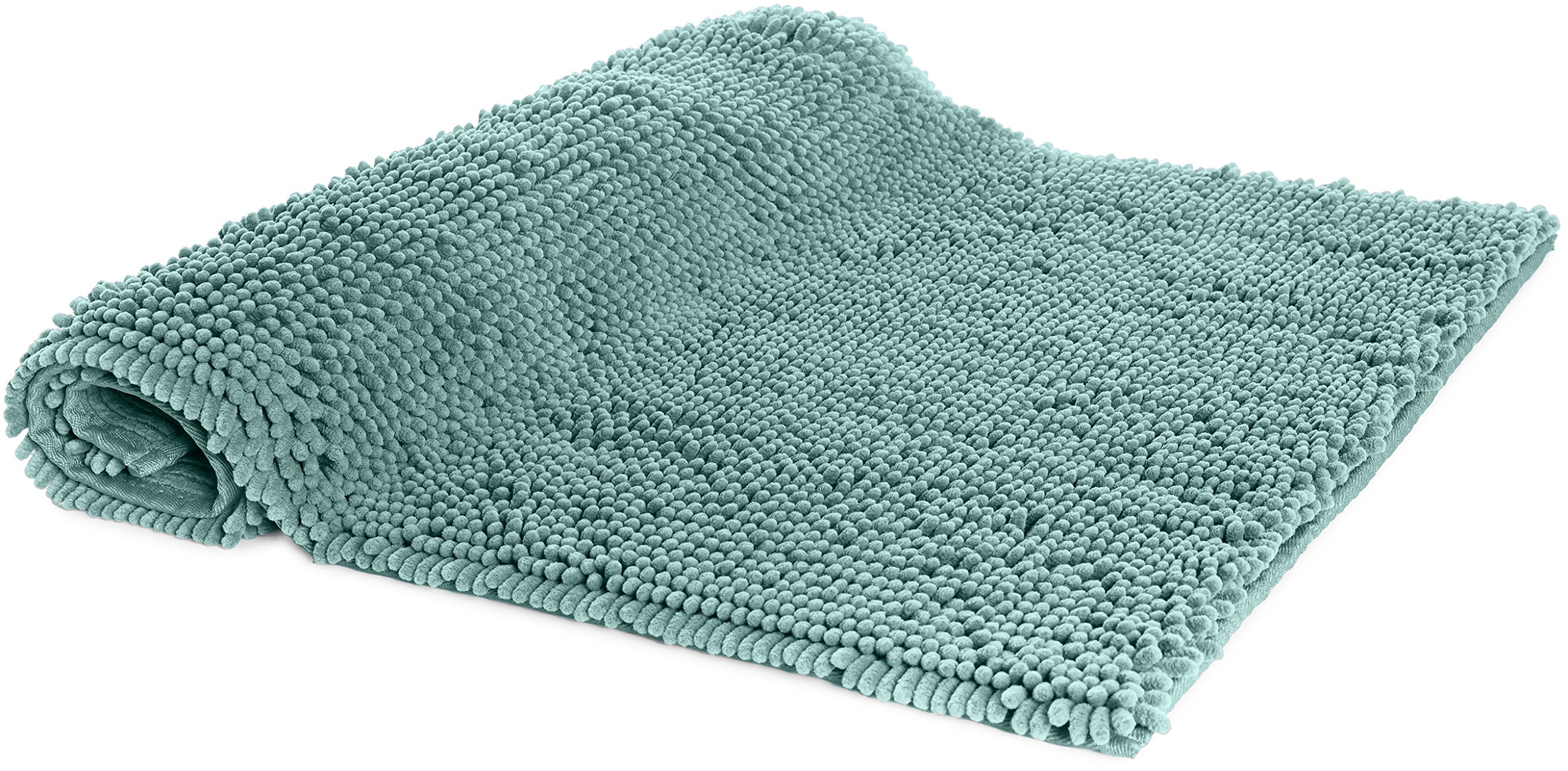 Amazon Basics Tappetino Bagno Microfibra Verde Acqua 53x87