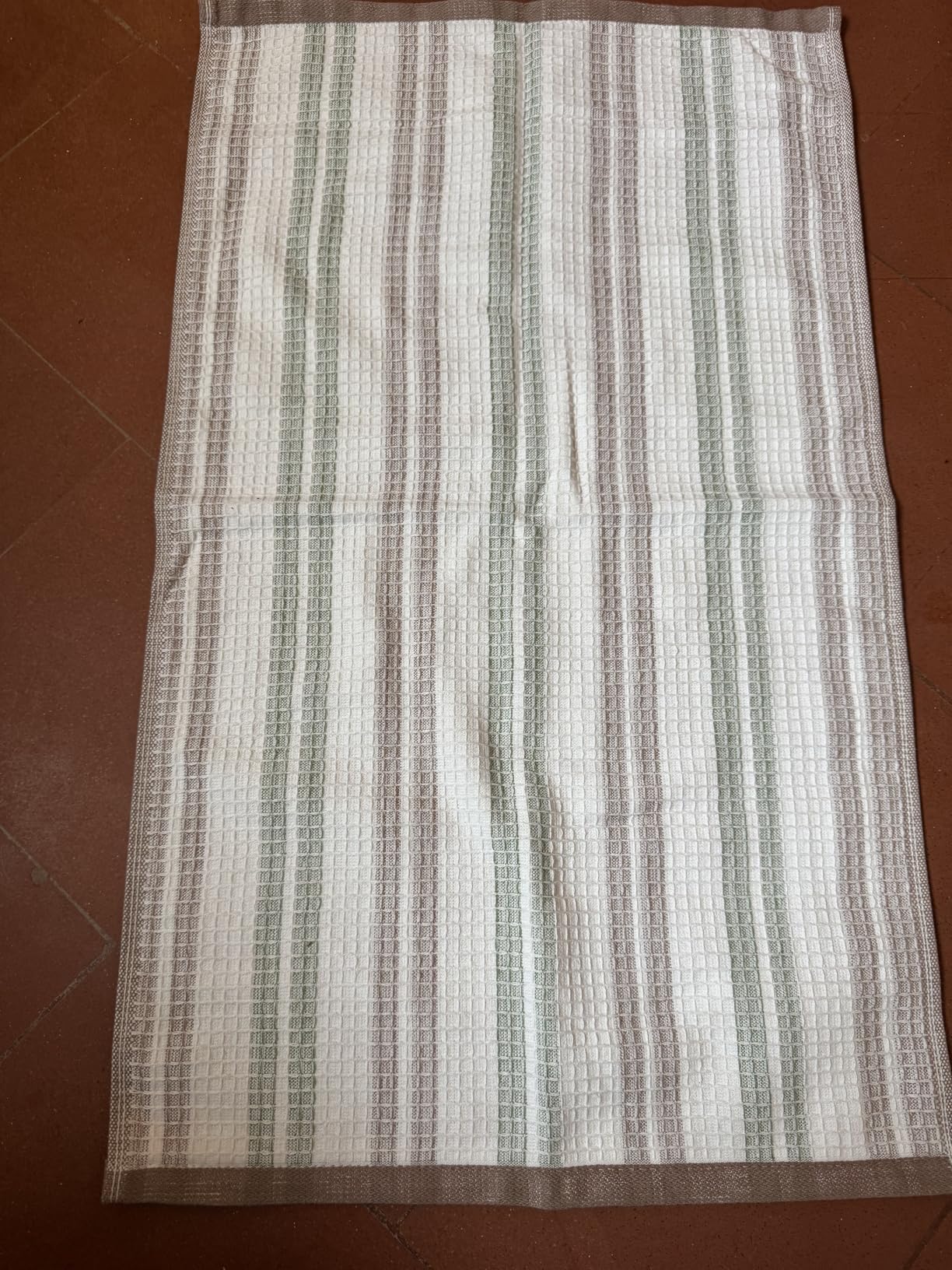 Amazon Basics Strofinacci Cucina Cotone Bio 6 Pezzi Nido d'Ape