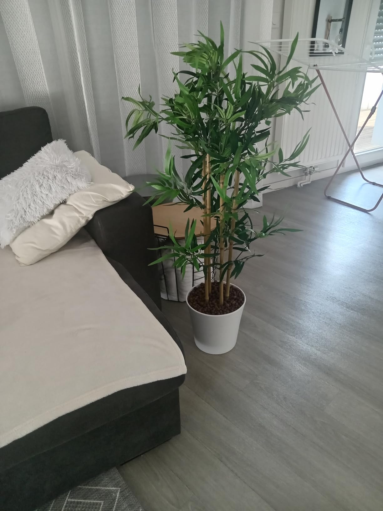 Amazon Basics Pianta Bambù Artificiale 100 cm con Vaso