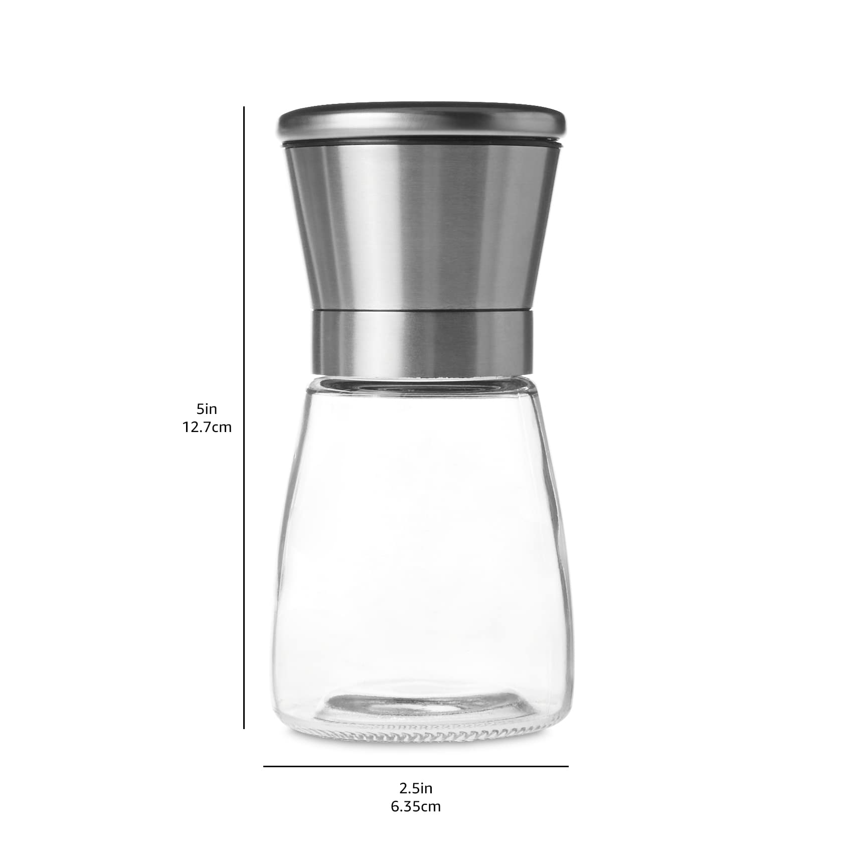 Amazon Basics Set 2 Macinasale e Macinapepe Vetro 155 g Ceramica