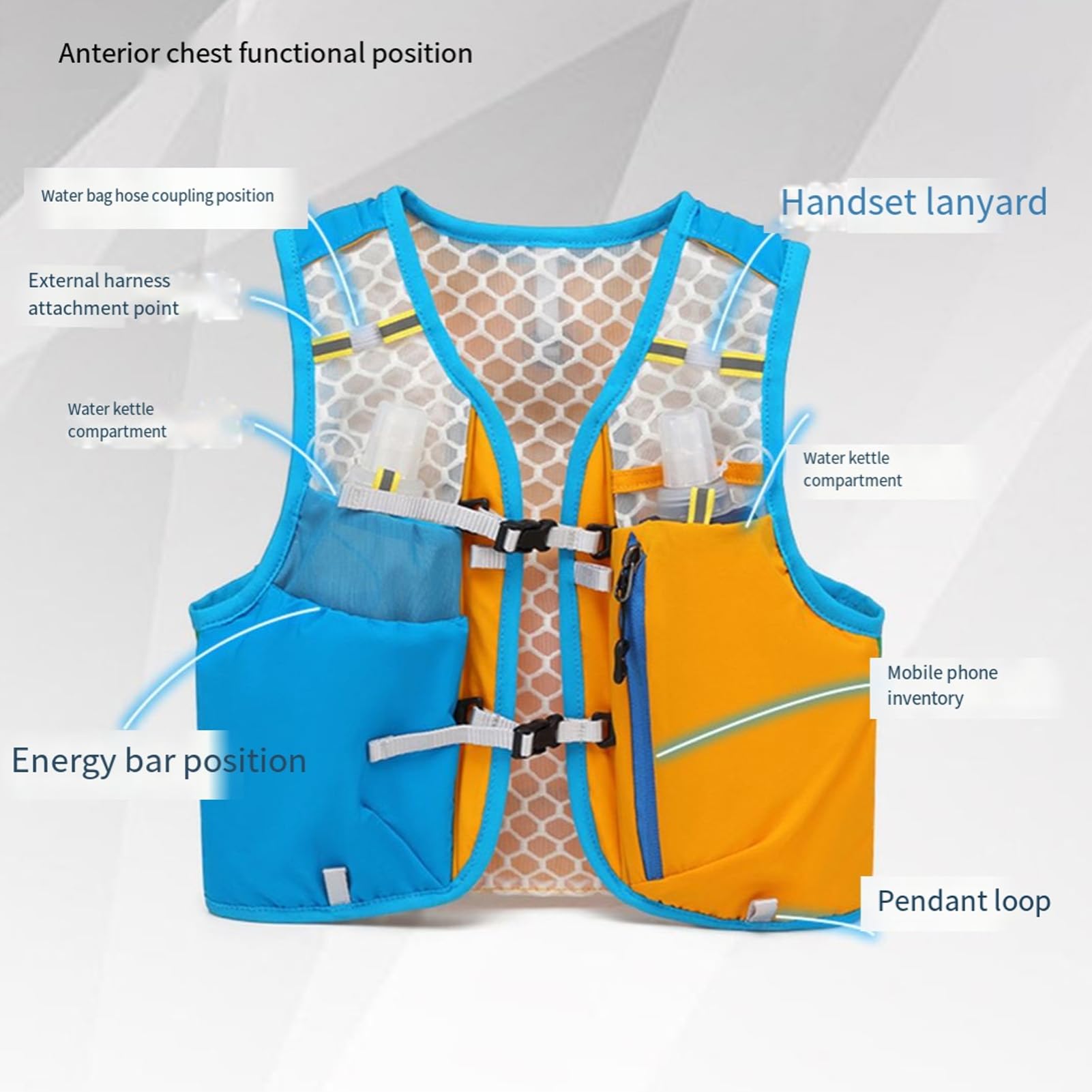 Elprico Gilet Idratazione Bambini 6L Blu Leggero 150g