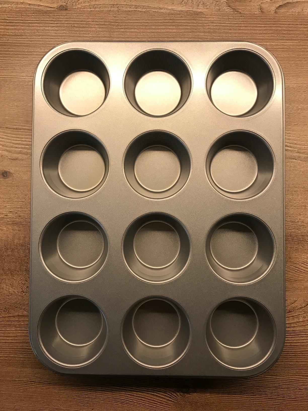 AmazonBasics teglia muffin antiaderente 12 stampi confezione 2
