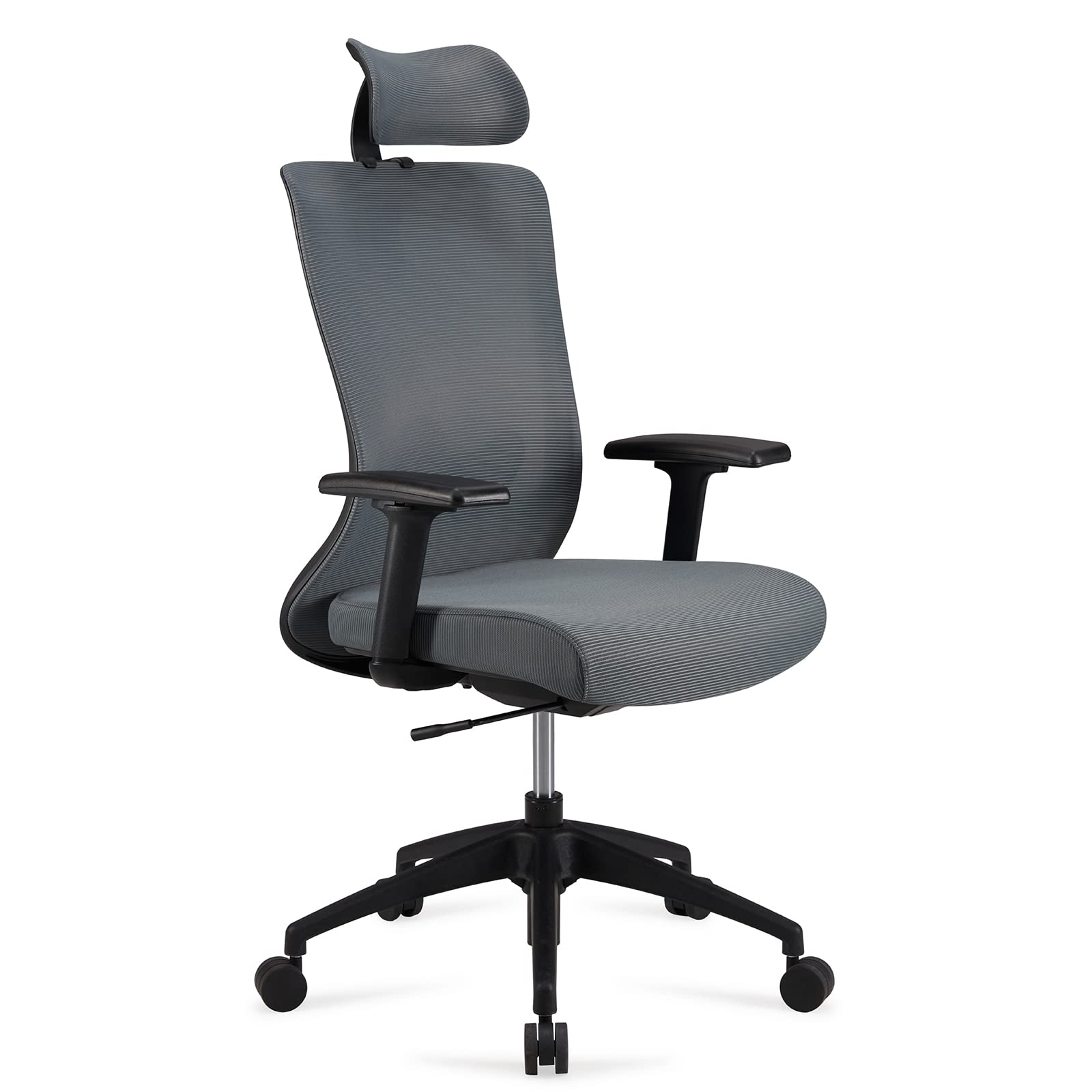 Amazon Basics Sedia Ufficio Ergonomica Senza Poggiatesta Grigio