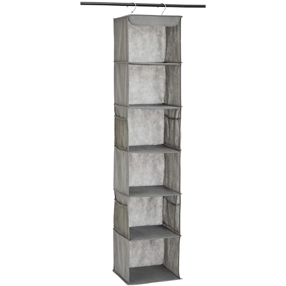 AmazonBasics Organizer armadio appeso 6 ripiani tessuto