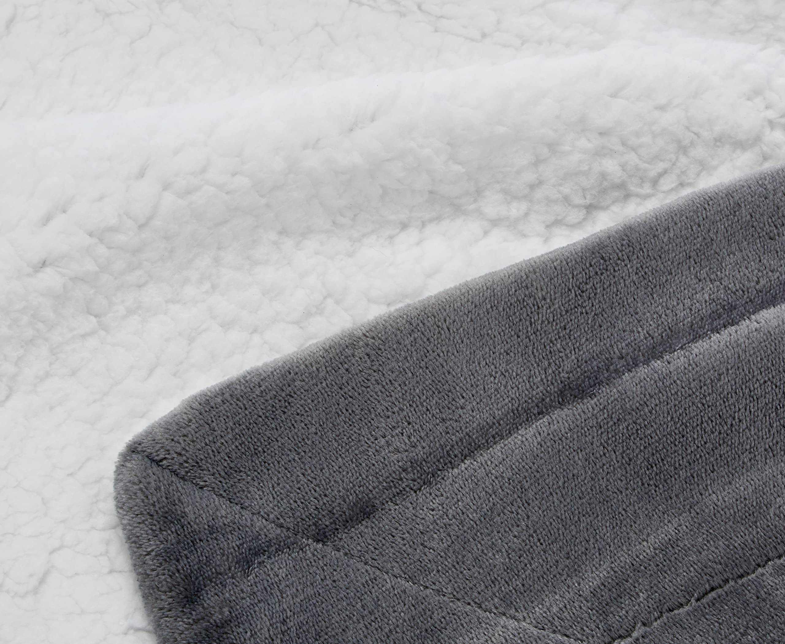 Amazon Basics coperta sherpa micro-mink nera 220x240 cm