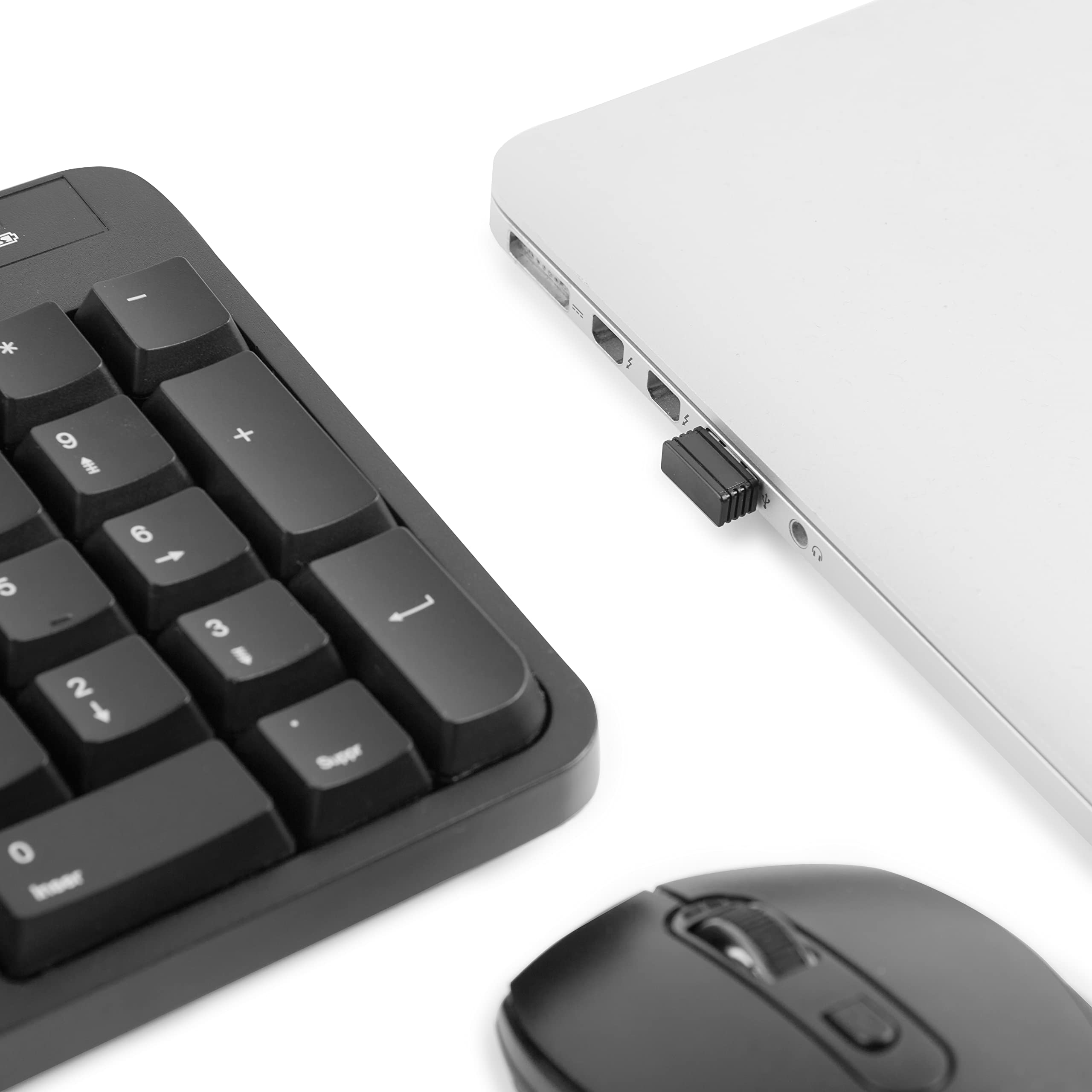 AmazonBasics Combo Tastiera Ergonomica Wireless Mouse Nero UK