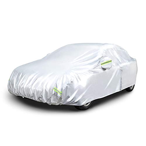 AmazonBasics Telo Copriauto Berlina 460 cm Argento Impermeabile