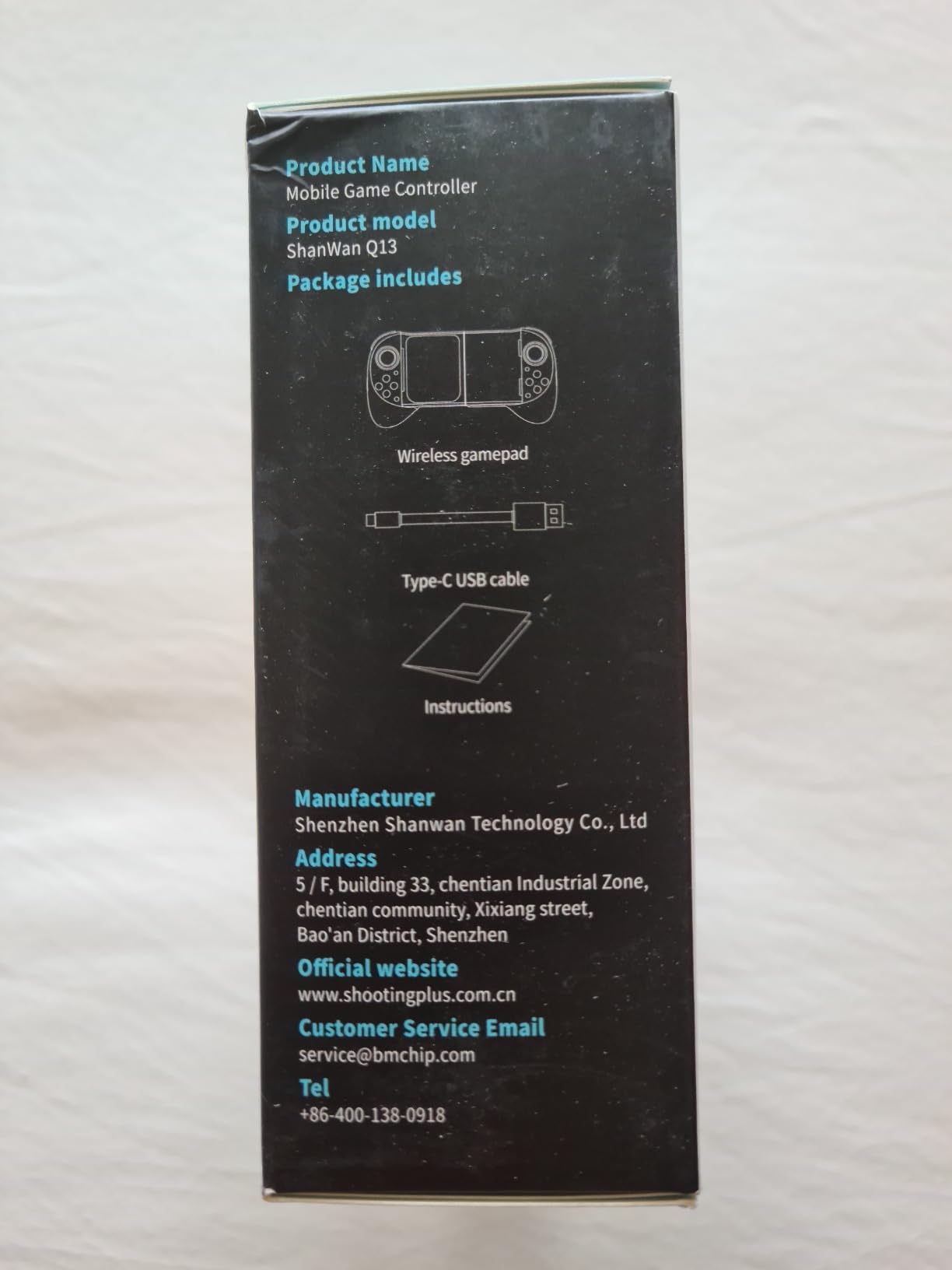 ShanWan Controller Mobile Bluetooth Bianco per Android iOS