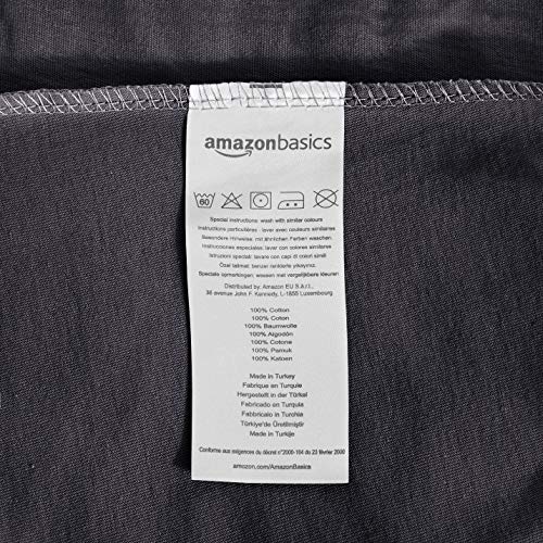 Amazon Basics lenzuolo con angoli jersey nero 180x200 cm