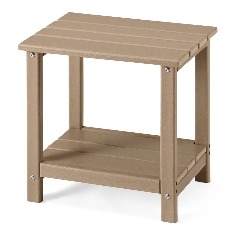 Amazon Basics Tavolino da Esterno Marrone 42x32x42 cm Acciaio