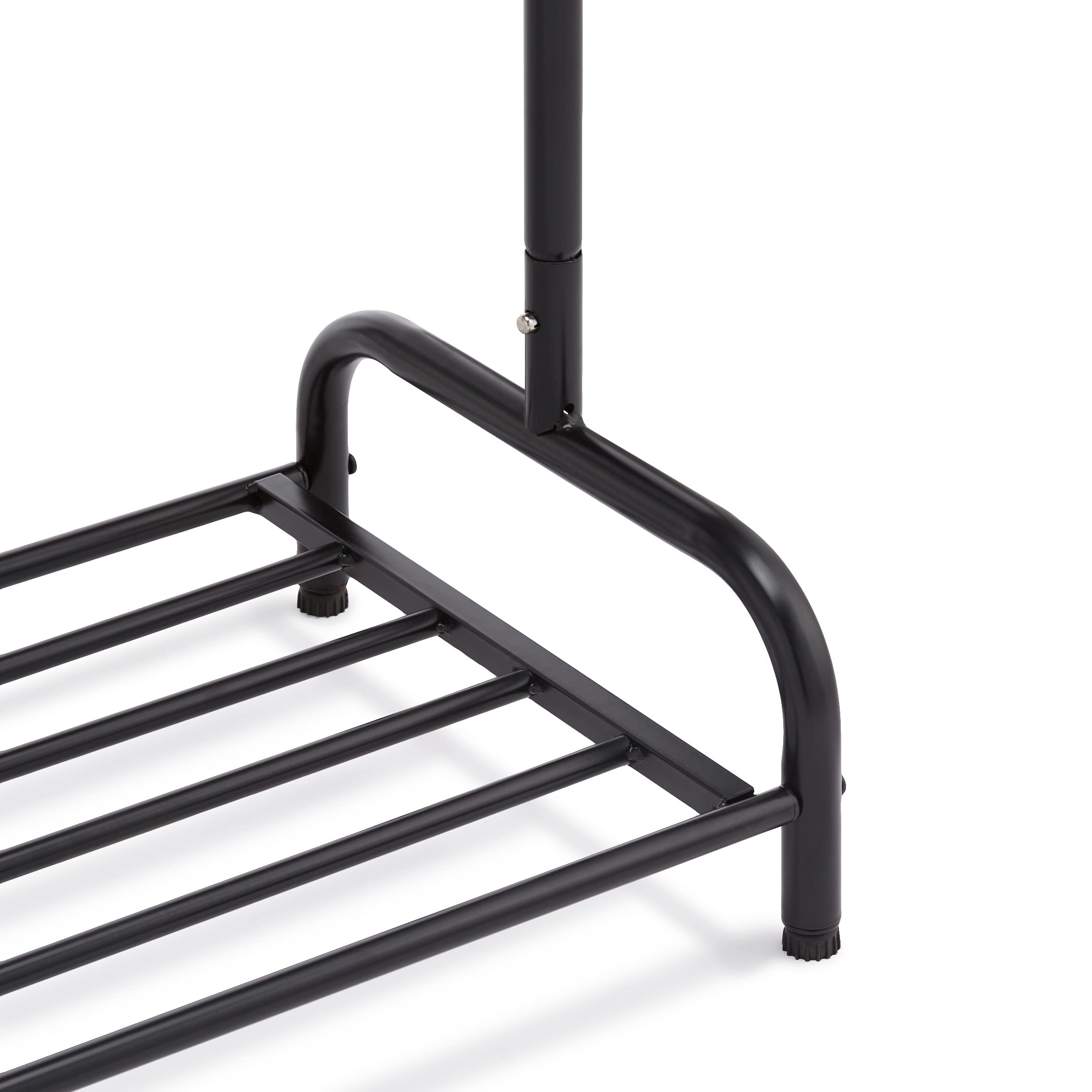 AmazonBasics Attaccapanni con Scarpiera Nero 116x40x145 cm