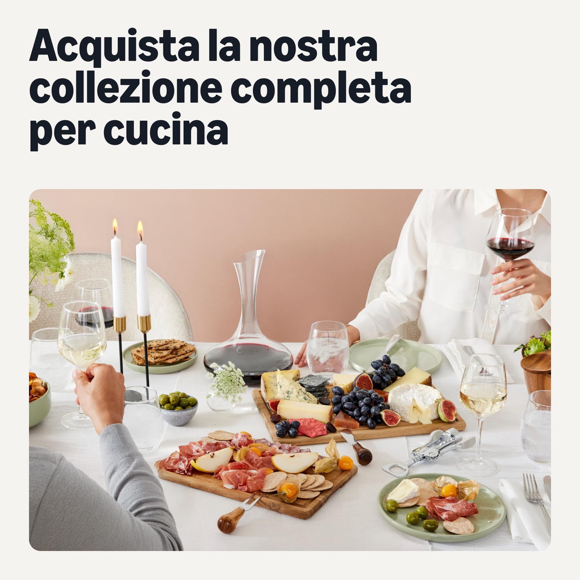 AmazonBasics Bicchieri vino bianco vetro 355 ml set 6 pezzi