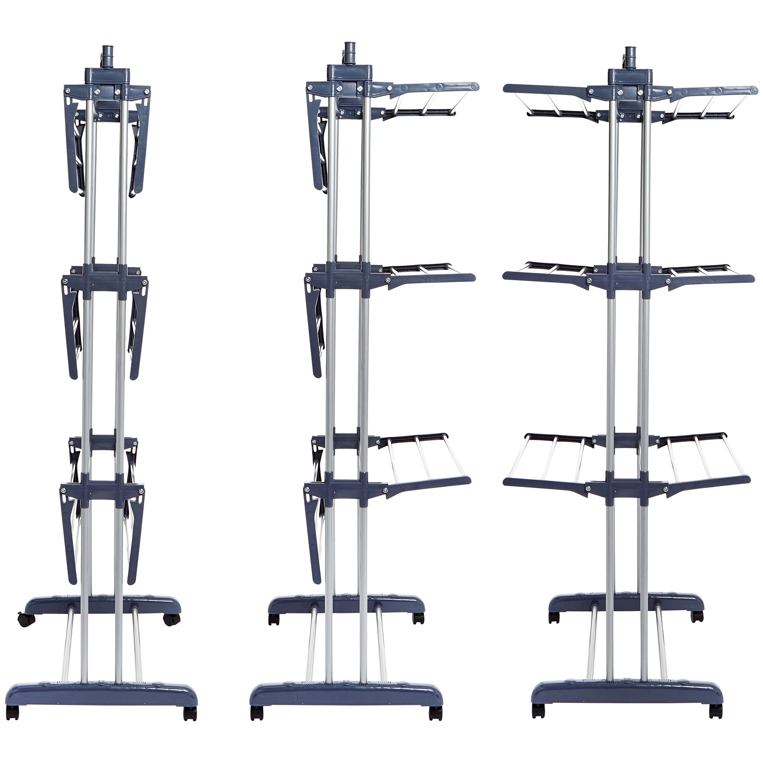 AmazonBasics Stendibiancheria a Torre 4 Livelli Bianco 173cm