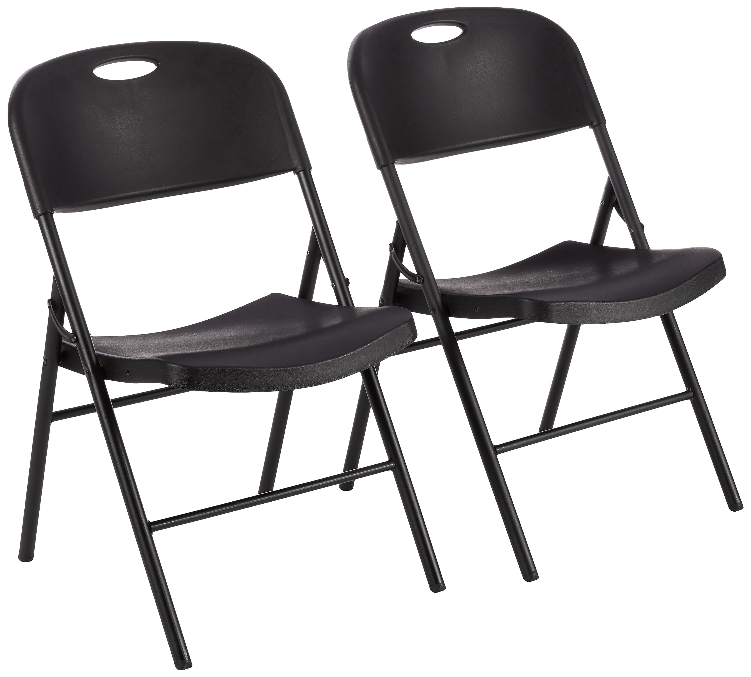 AmazonBasics Sedie Pieghevoli Nere Set 4 Portata 158 Kg