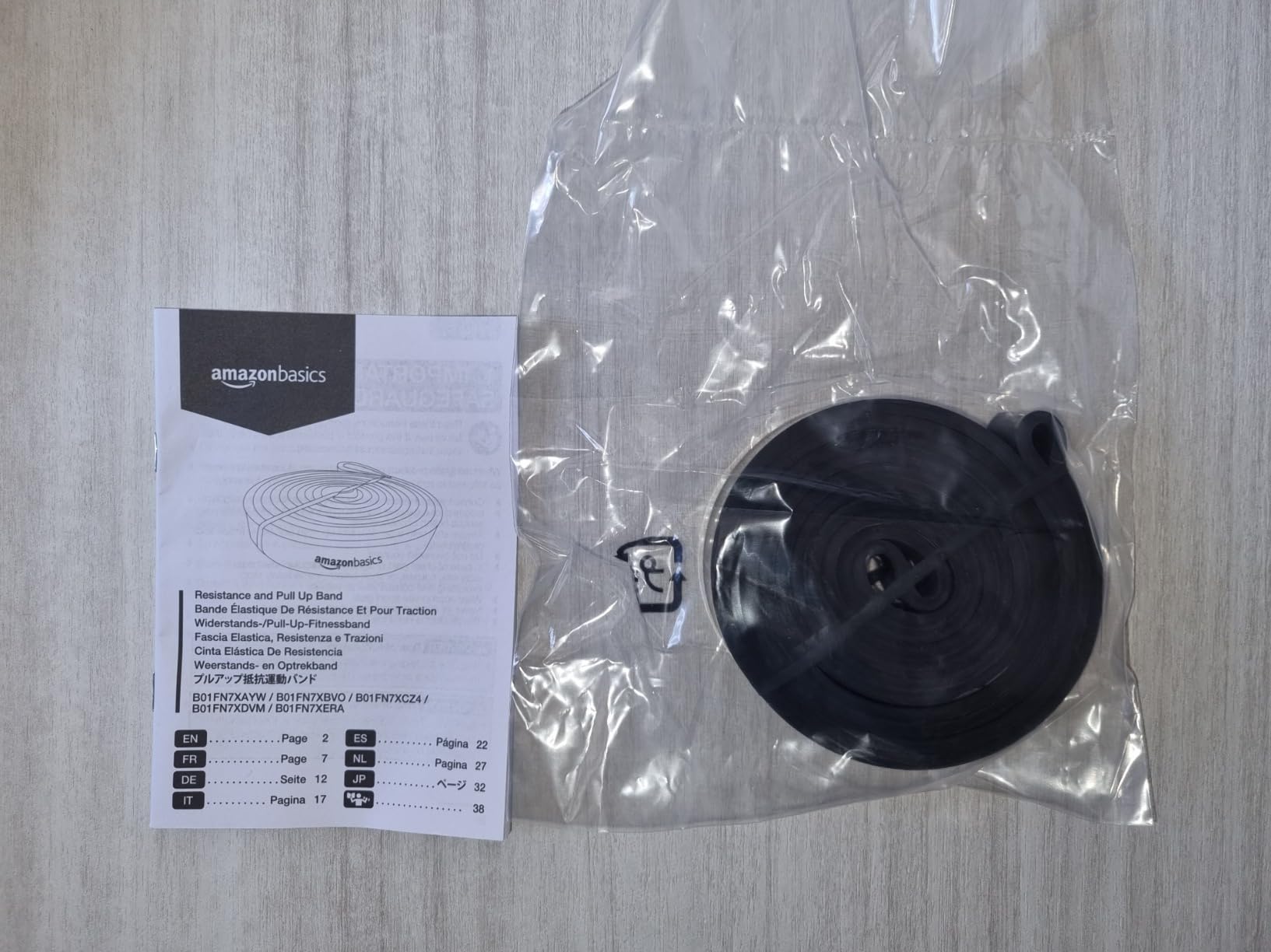 Amazon Basics Fascia Elastica Verde Resistenza 22,6-56,6 kg