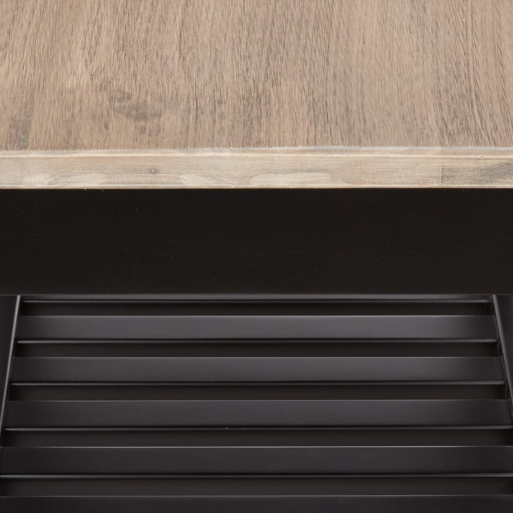 AmazonBasics Carrello da Cucina con Ruote Grigio Nero con Cassetto