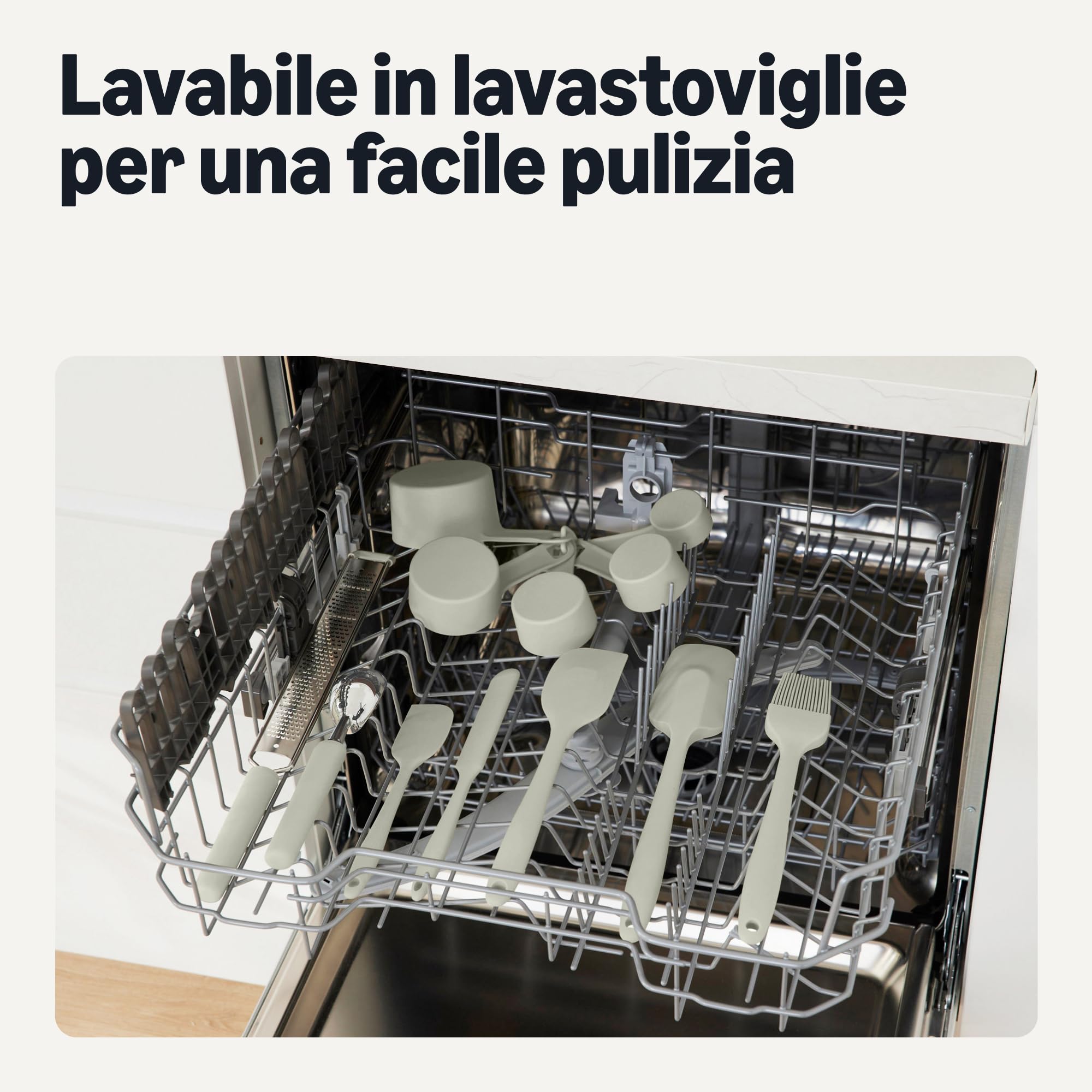 Amazon Basics Rigalimoni grattugia acciaio grigio lino