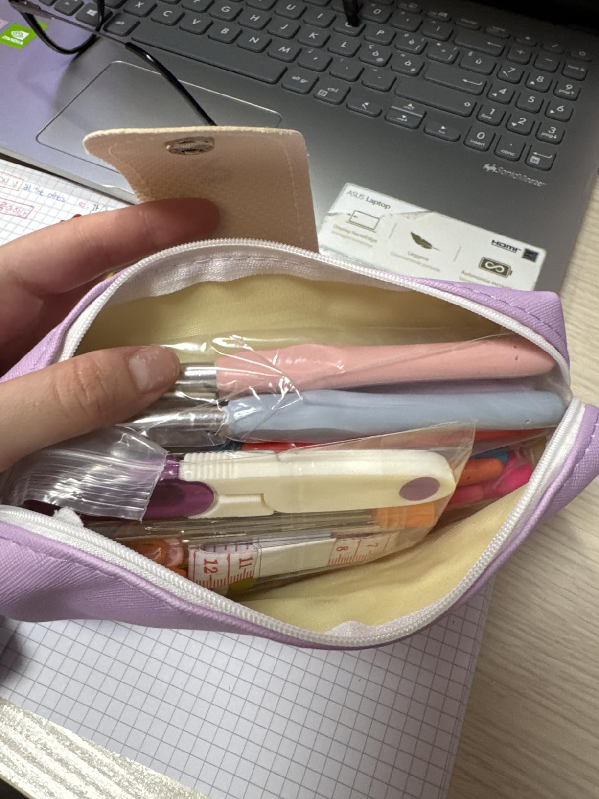 RealPlus kit uncinetto ergonomico 12 pezzi rosa 44 pezzi