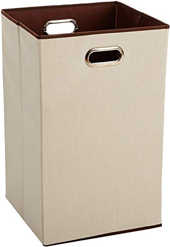 Amazon Basics Cesto Portabiancheria Pieghevole Beige
