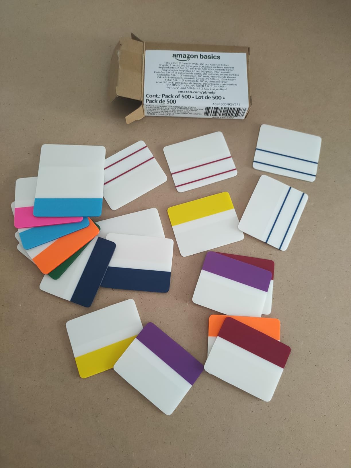 Amazon Basics Segnapagina Adesivi 500 Pezzi 5,1 cm Scrivibili