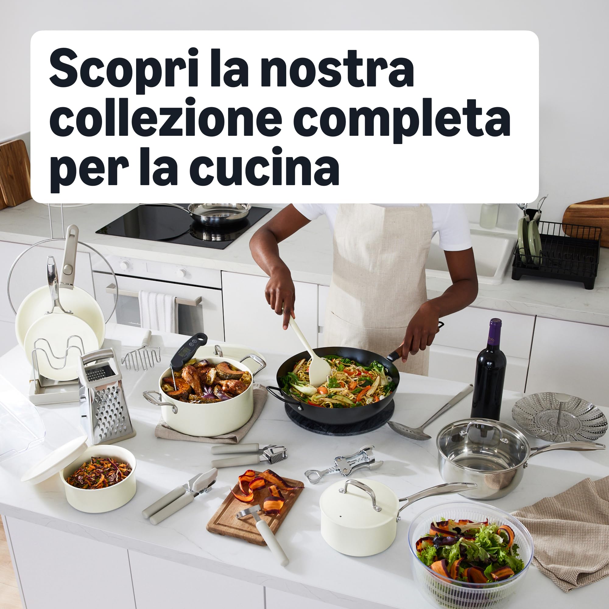 Amazon Basics Casseruola ghisa 5,7 L blu navy