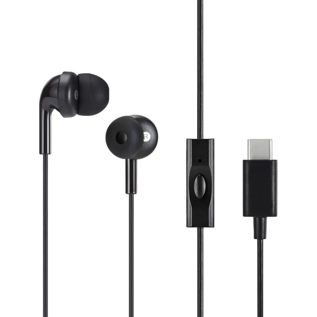 AmazonBasics Auricolari In-Ear USB-C Nero con Microfono 1pz