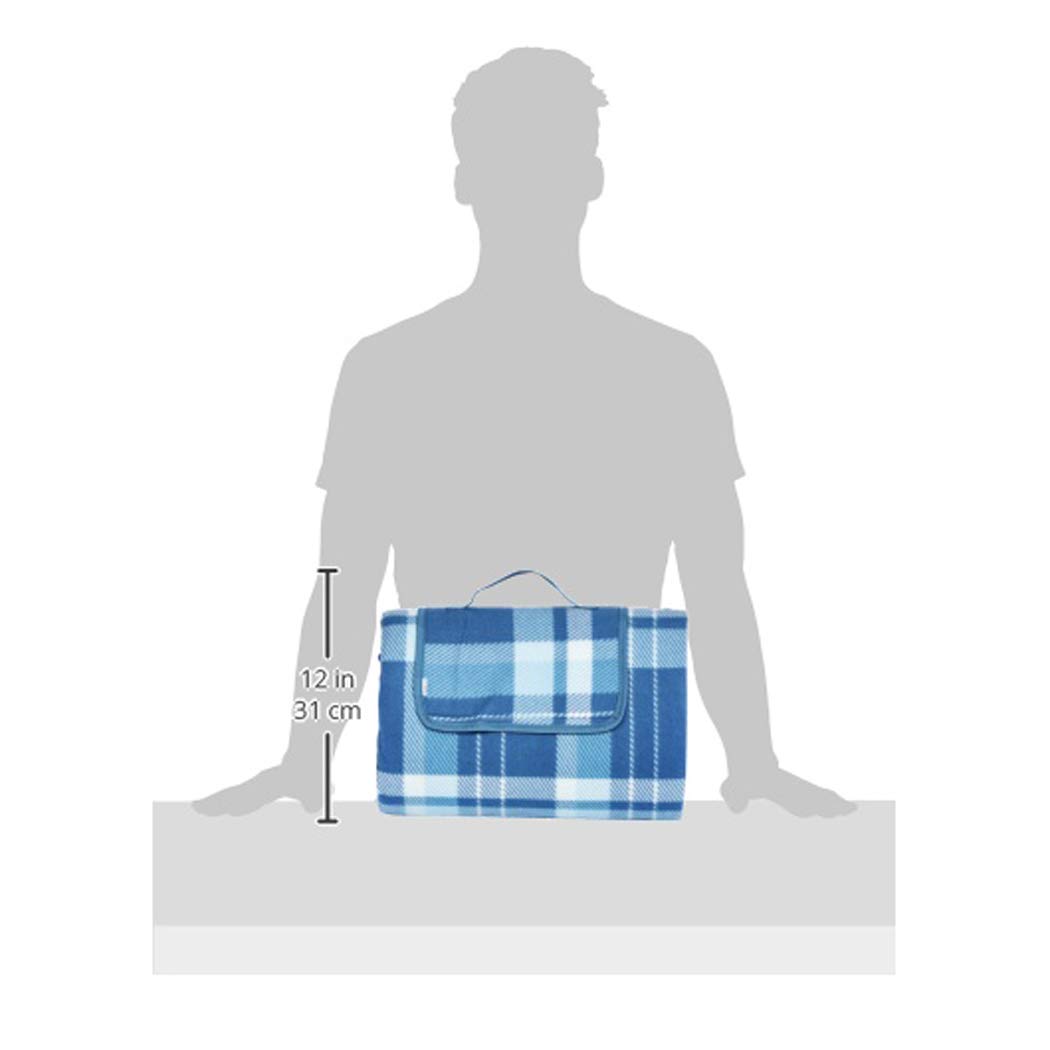 AmazonBasics Coperta Picnic 175x200 cm Blu Impermeabile