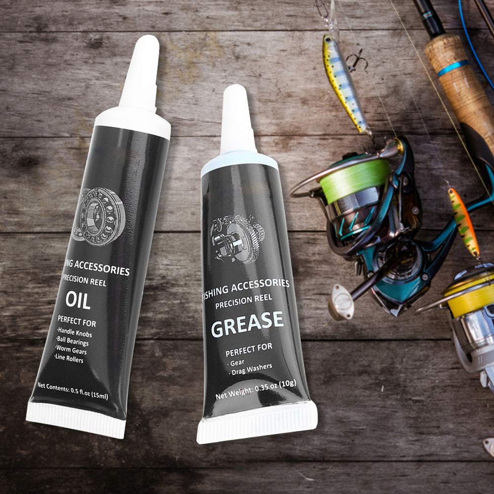 Elprico kit grasso e olio per mulinello pesca 14,8 ml nero
