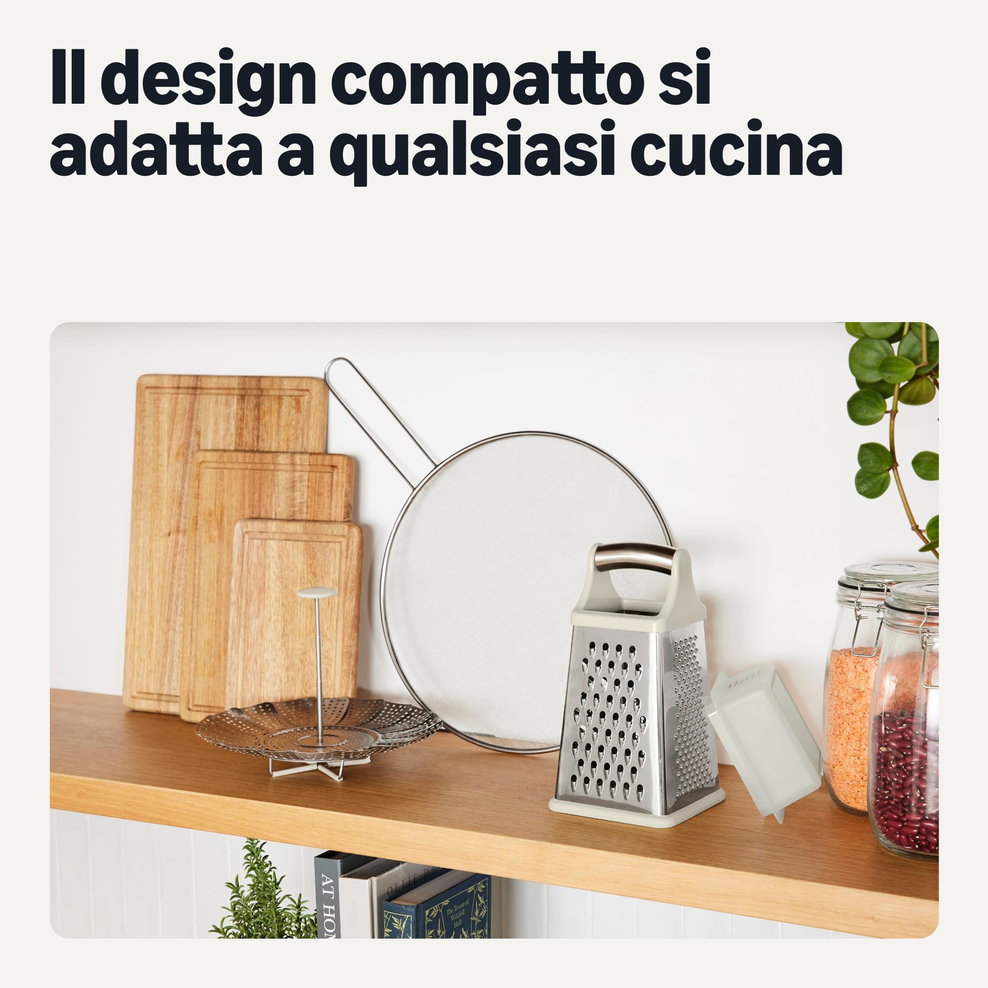 Amazon Basics grattugia formaggio 4 lati acciaio inox