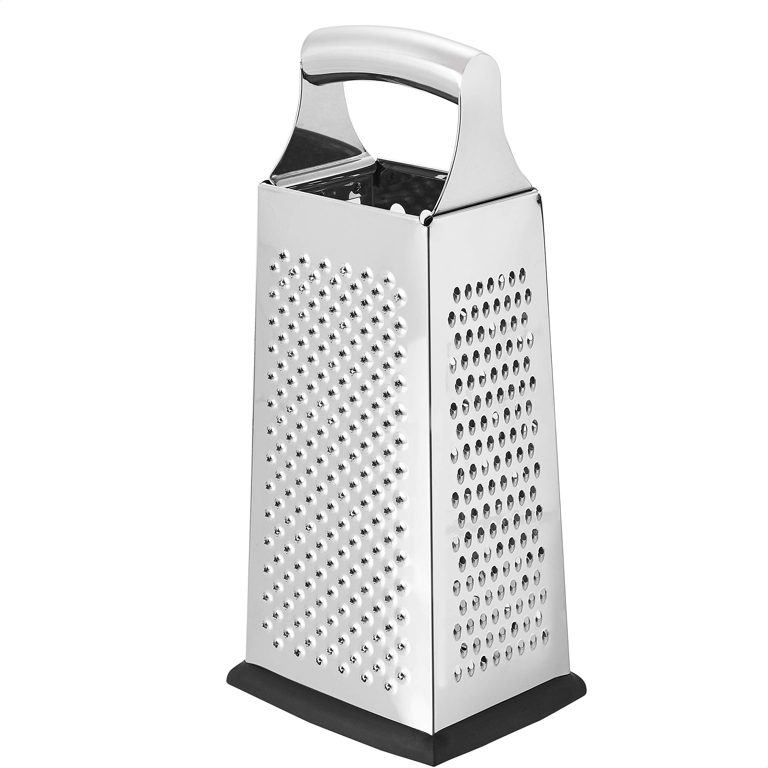 Amazon Basics grattugia formaggio 4 lati acciaio 22,9 cm nero