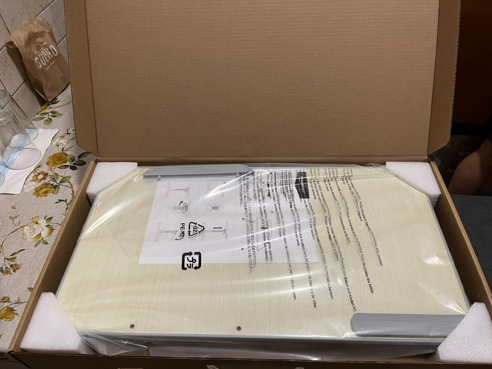 Amazon Basics tavolo laptop regolabile medio color acero portatile