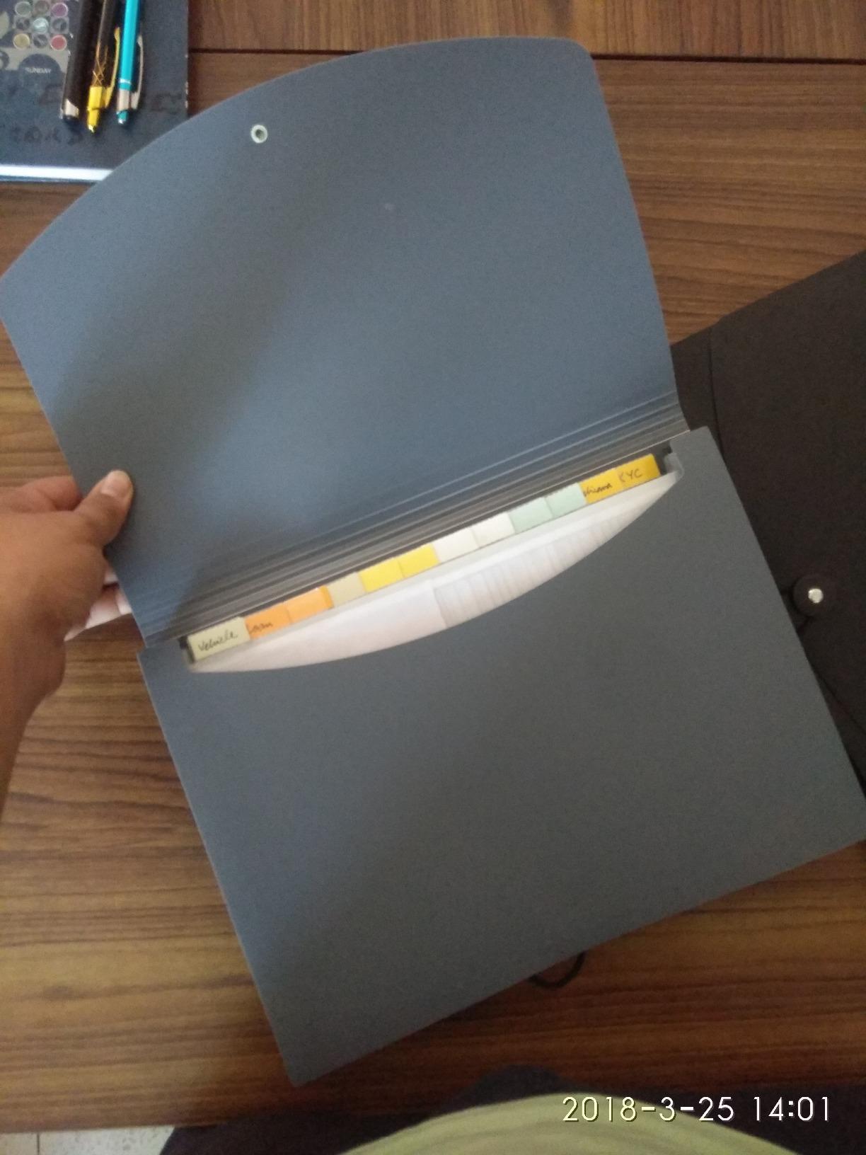 AmazonBasics Cartella espandibile A4 confezione da 2 nero/grigio 13 tasche
