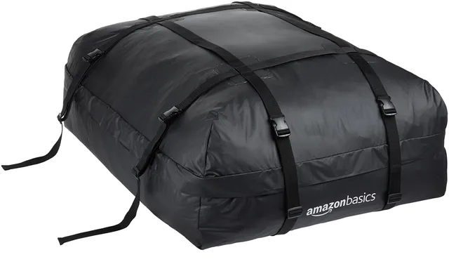 Amazon Basics Borsa da Tetto Auto 425L Nero Impermeabile