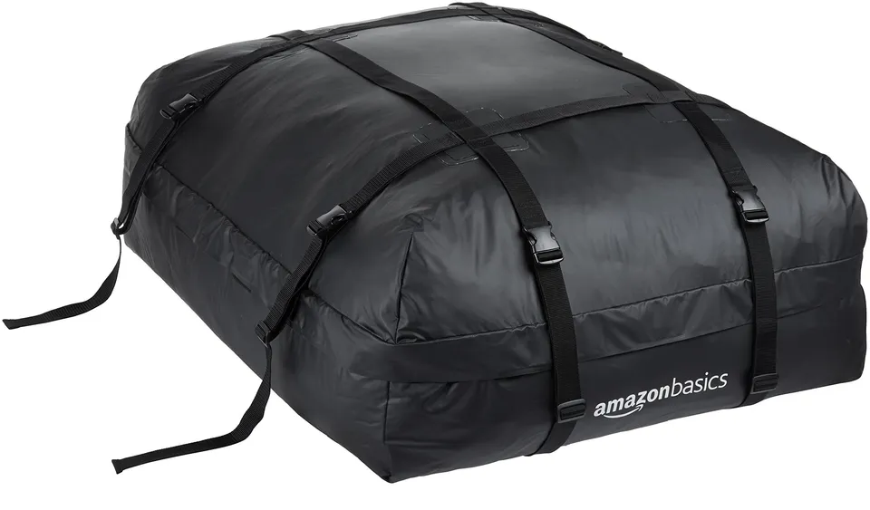 Amazon Basics Borsa da Tetto Auto 425L Nero Impermeabile