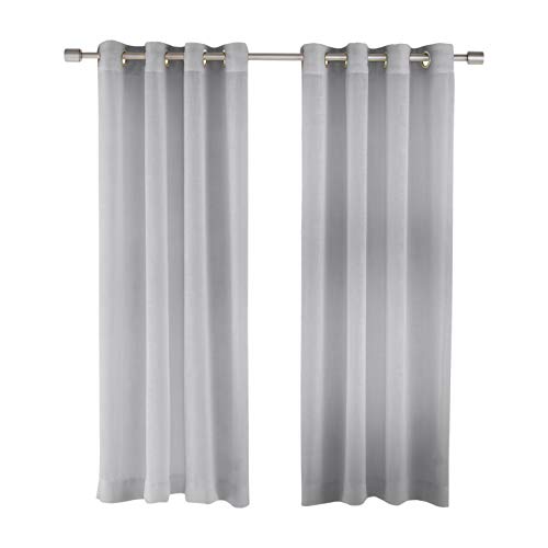 AmazonBasics Sheer Classic tenda trasparente 2 pz grigio scuro 50x95 occhielli