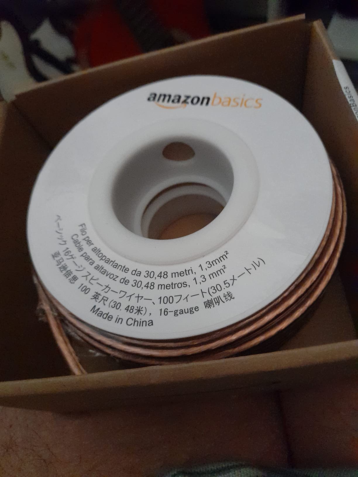 Amazon Basics cavo altoparlanti 16 AWG 30,48 m bronzo