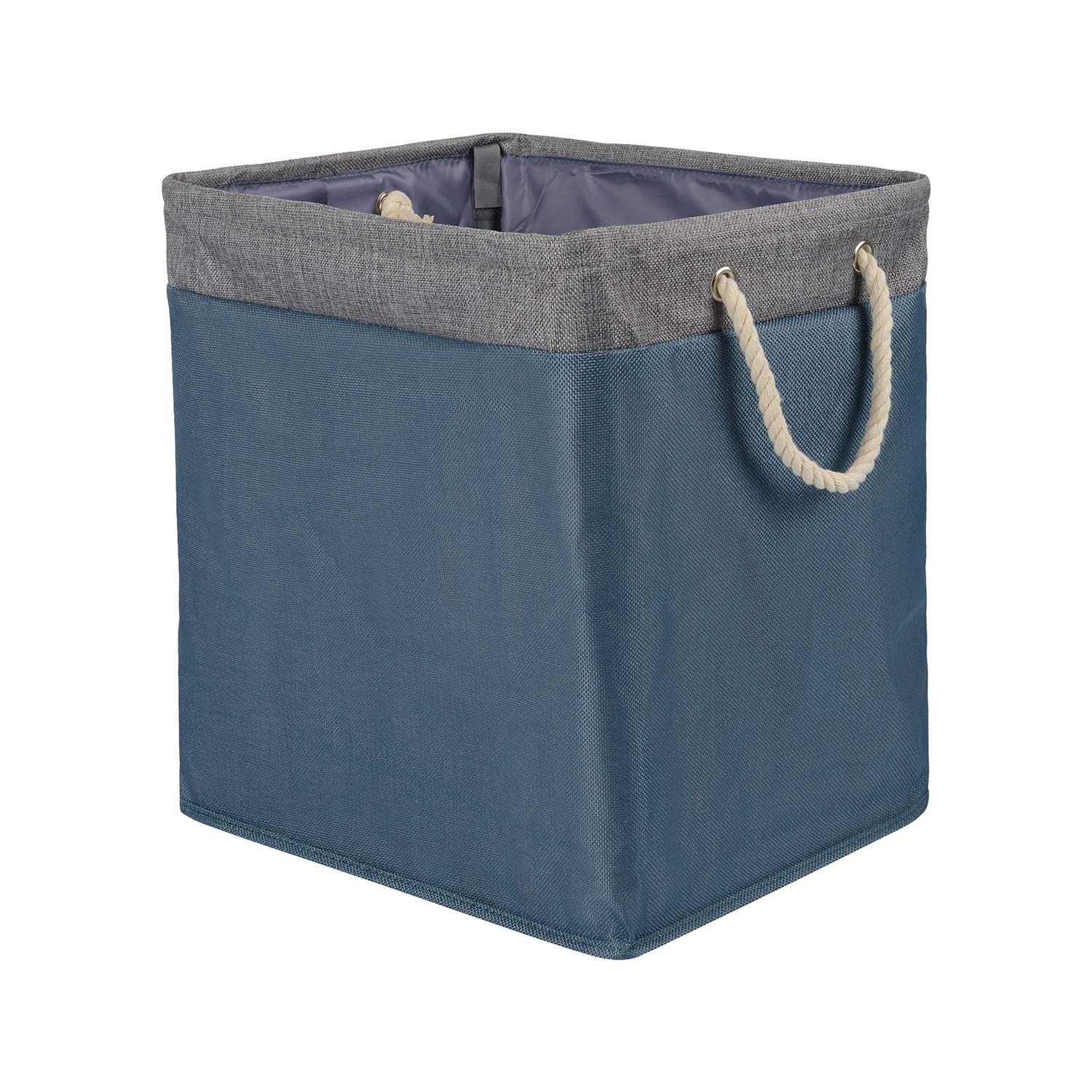 Amazon Basics cesto portabiancheria pieghevole 57L blu acqua